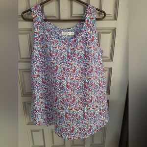 Faded Glory SzL (10-12) Floral Sleeveless Top Perfect Summer Top